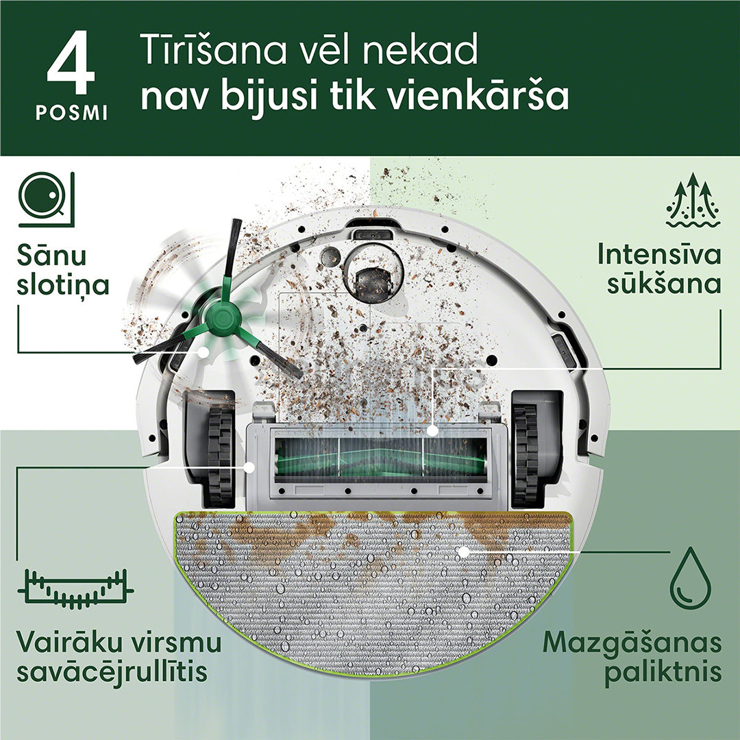 iRobot Roomba® 105 Combo, сухая и влажная уборка, белый - Робот-пылесос
