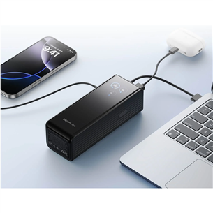 EcoFlow RAPID Power Bank, 25000 mAh, melna - Portatīvais barošanas avots