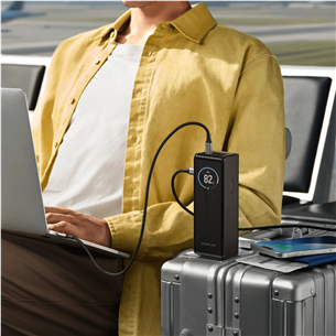 EcoFlow RAPID Power Bank, 25000 mAh, melna - Portatīvais barošanas avots