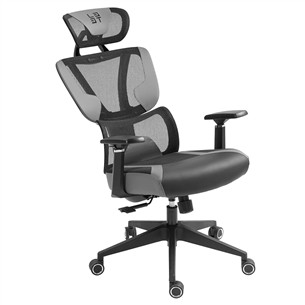 L33T FuzionX, PU, Fabric, grey - Office Seat