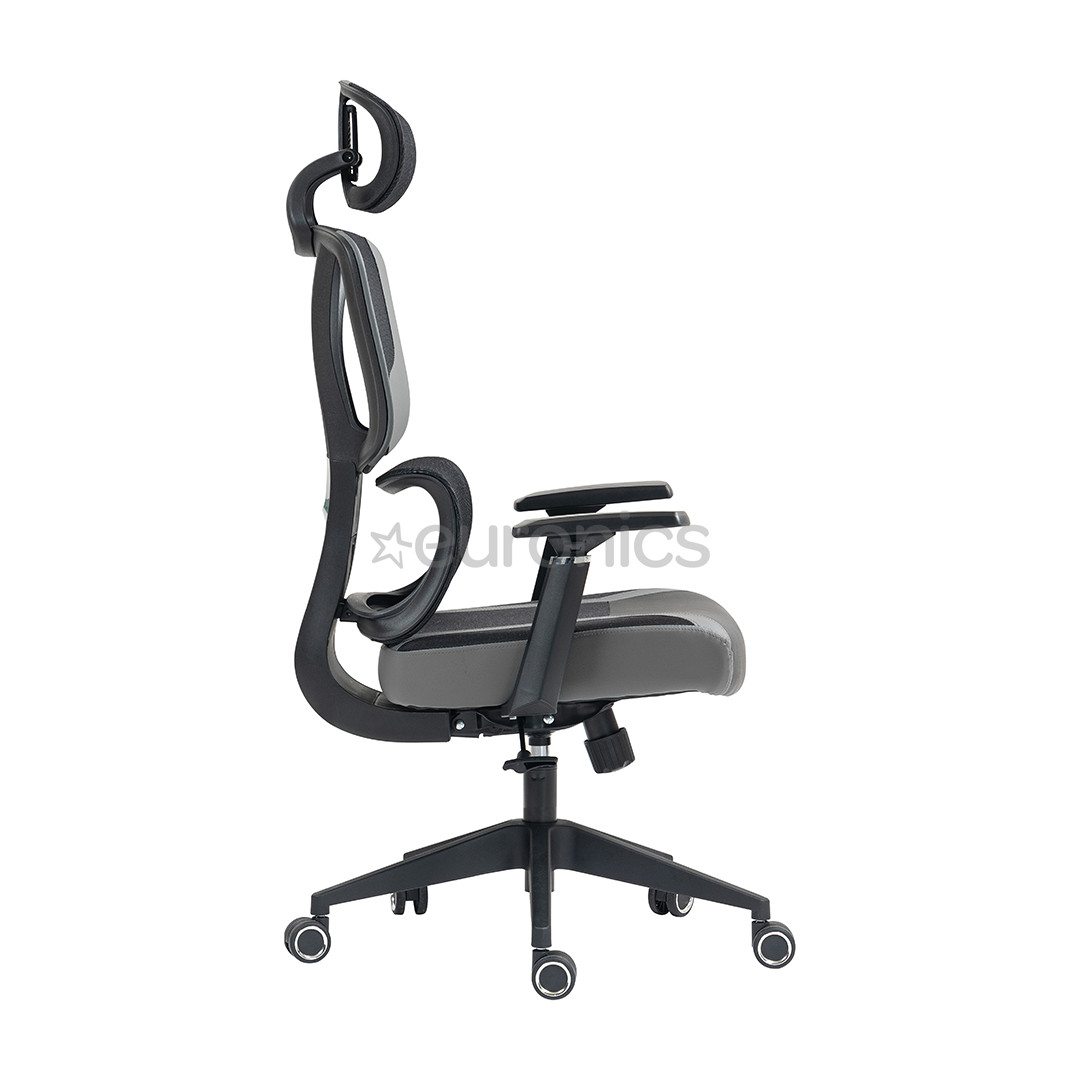 L33T FuzionX, PU, Fabric, grey - Office Seat