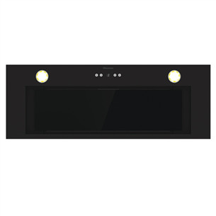 Hisense, 660 m³/h, width 80 cm, black - Built-in cooker hood