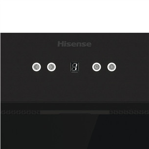 Hisense, 660 m³/h, width 80 cm, black - Built-in cooker hood