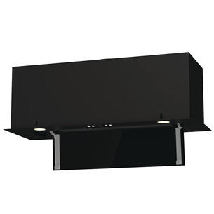 Hisense, 660 m³/h, width 80 cm, black - Built-in cooker hood