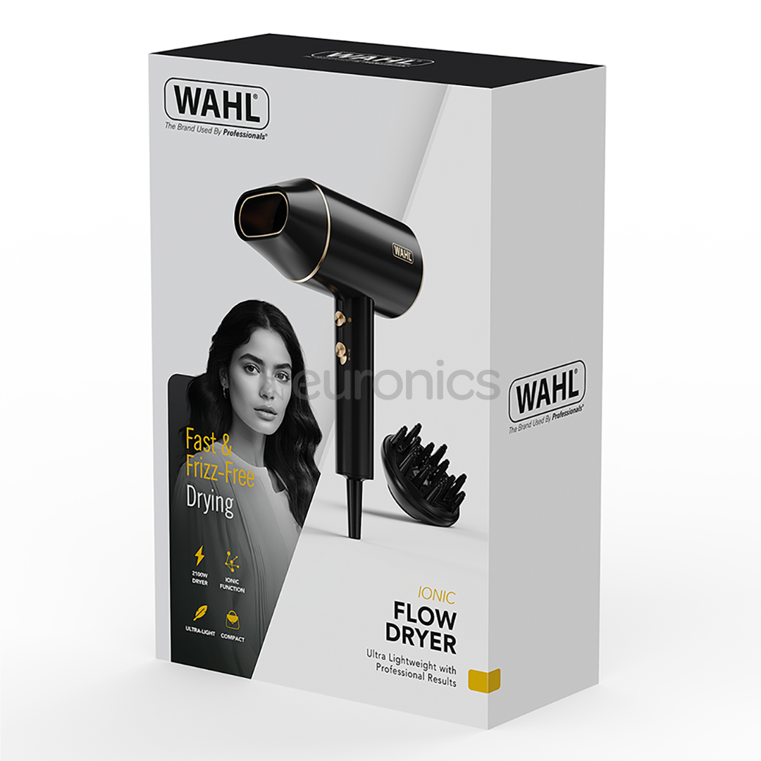 Wahl Ionic Flow, 2100 W, melna - Matu fēns