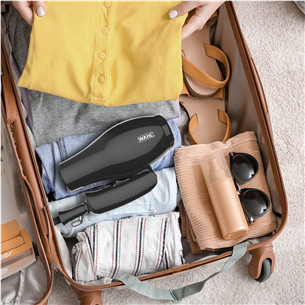 Wahl, 1000 Вт, черный - Дорожный фен