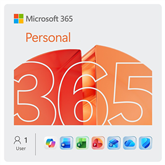 Microsoft 365 Personal, 12 mēnešu abonements, 1 lietotājs / 5 ierīces, 1 TB OneDrive, ENG - Programmatūra
