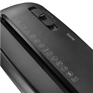 Hama Classic S61, 8 l, melna - Papīra smalcinātājs