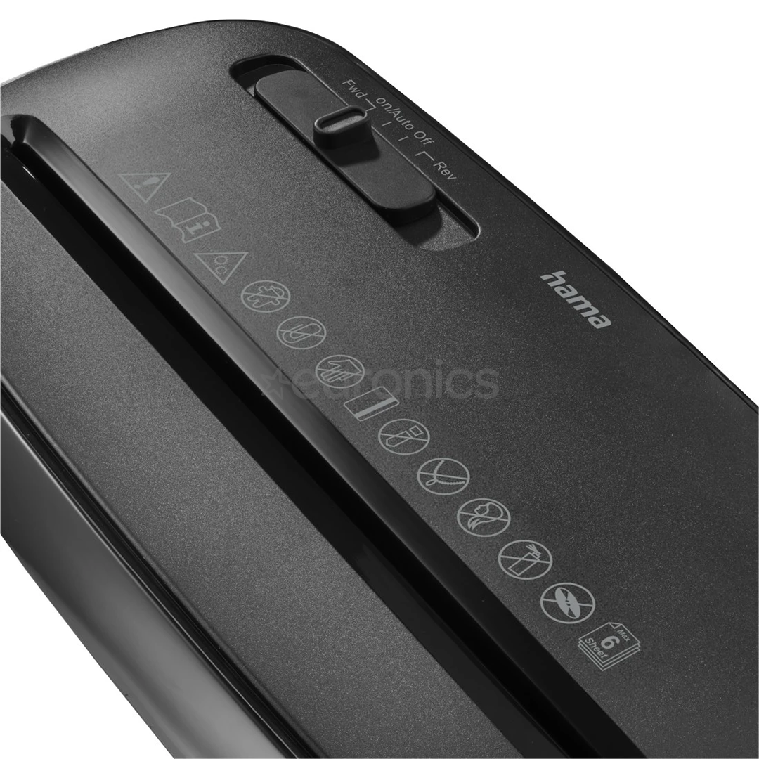 Hama Classic S61, 8 l, melna - Papīra smalcinātājs