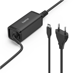 Hama, USB-C, 5-20 V, 65 W, melna - Universālais lādētājs portatīvajiem datoriem 00200023