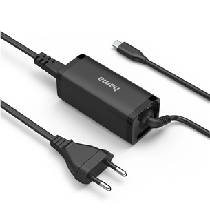 Hama, USB-C, 5-20 V, 65 W, melna - Universālais lādētājs portatīvajiem datoriem