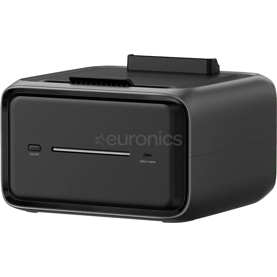 EcoFlow RIVER 3 Plus EB600 Smart Extra Battery, 572 Wh, melna - Papildu akumulators pārnēsājamai spēkstacijai