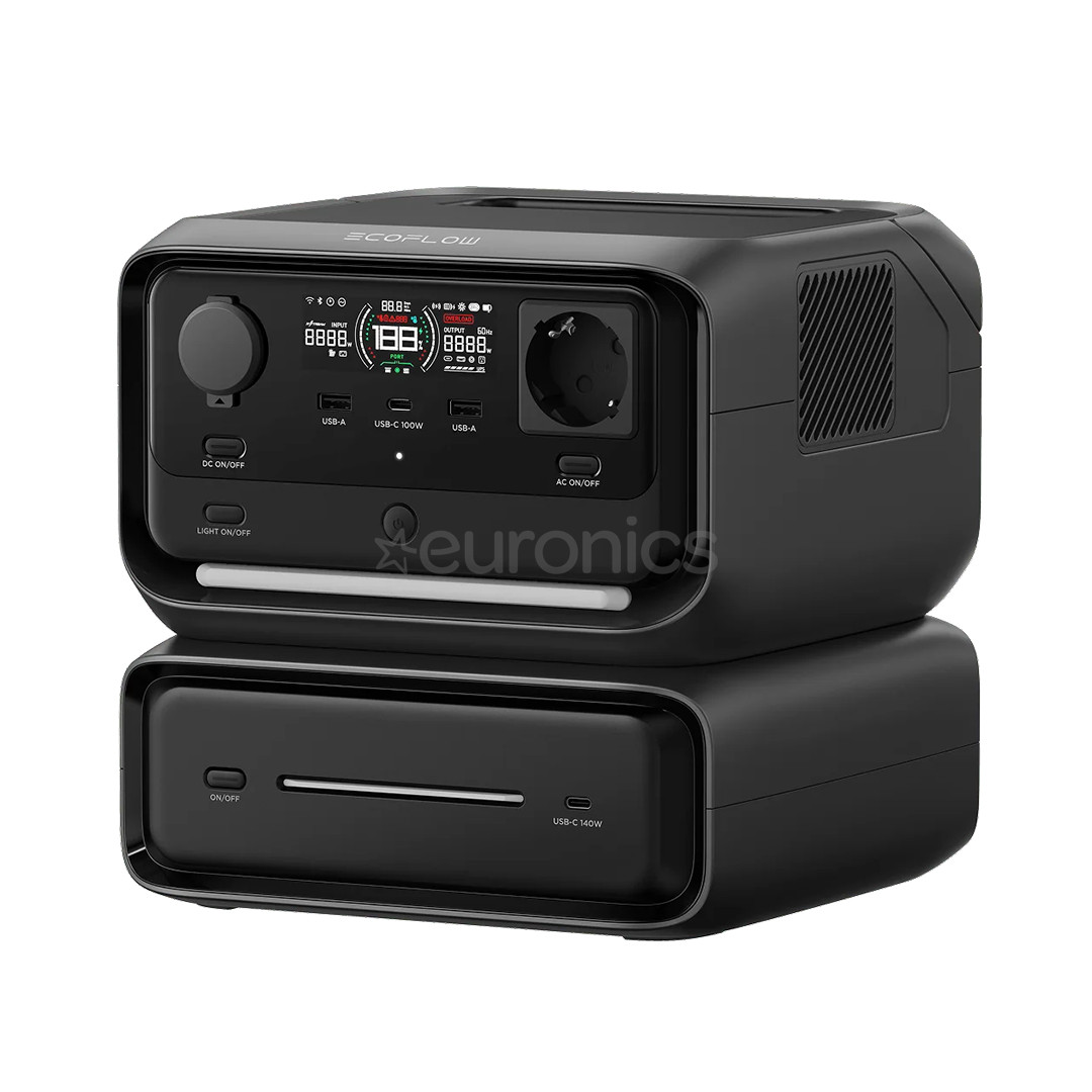 EcoFlow River 3 Max, 572 Втч, черный/серый - Аккумуляторная станция