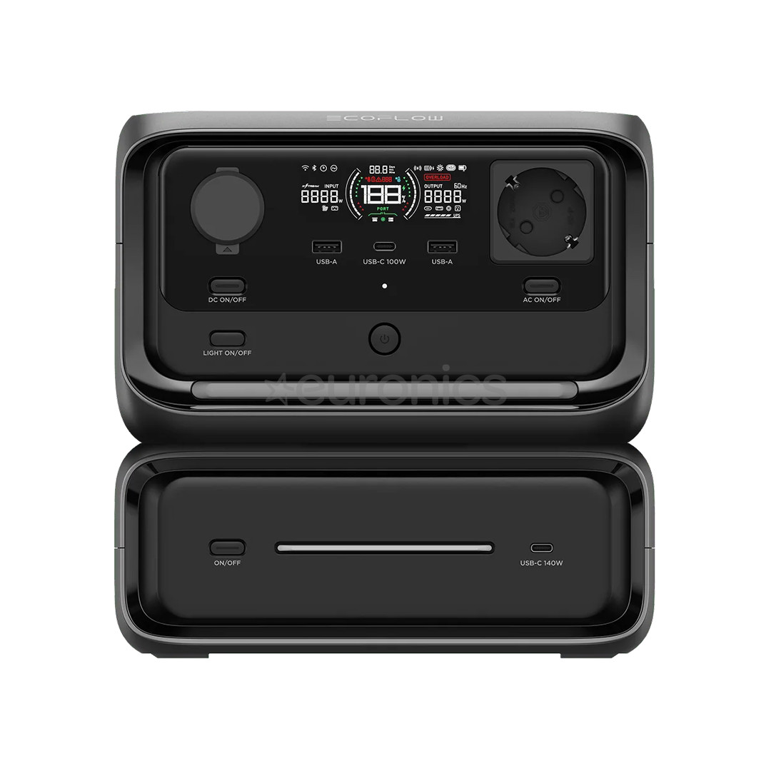 EcoFlow River 3 Max, 572 Втч, черный/серый - Аккумуляторная станция