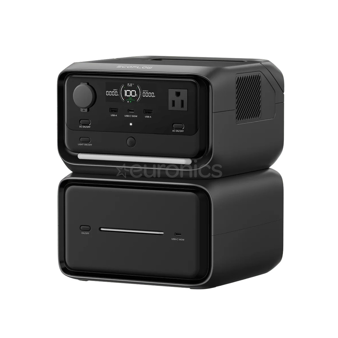 Ecoflow River 3 Max Plus, 858 Wh, melna/pelēka - Pārnēsājama spēkstacija