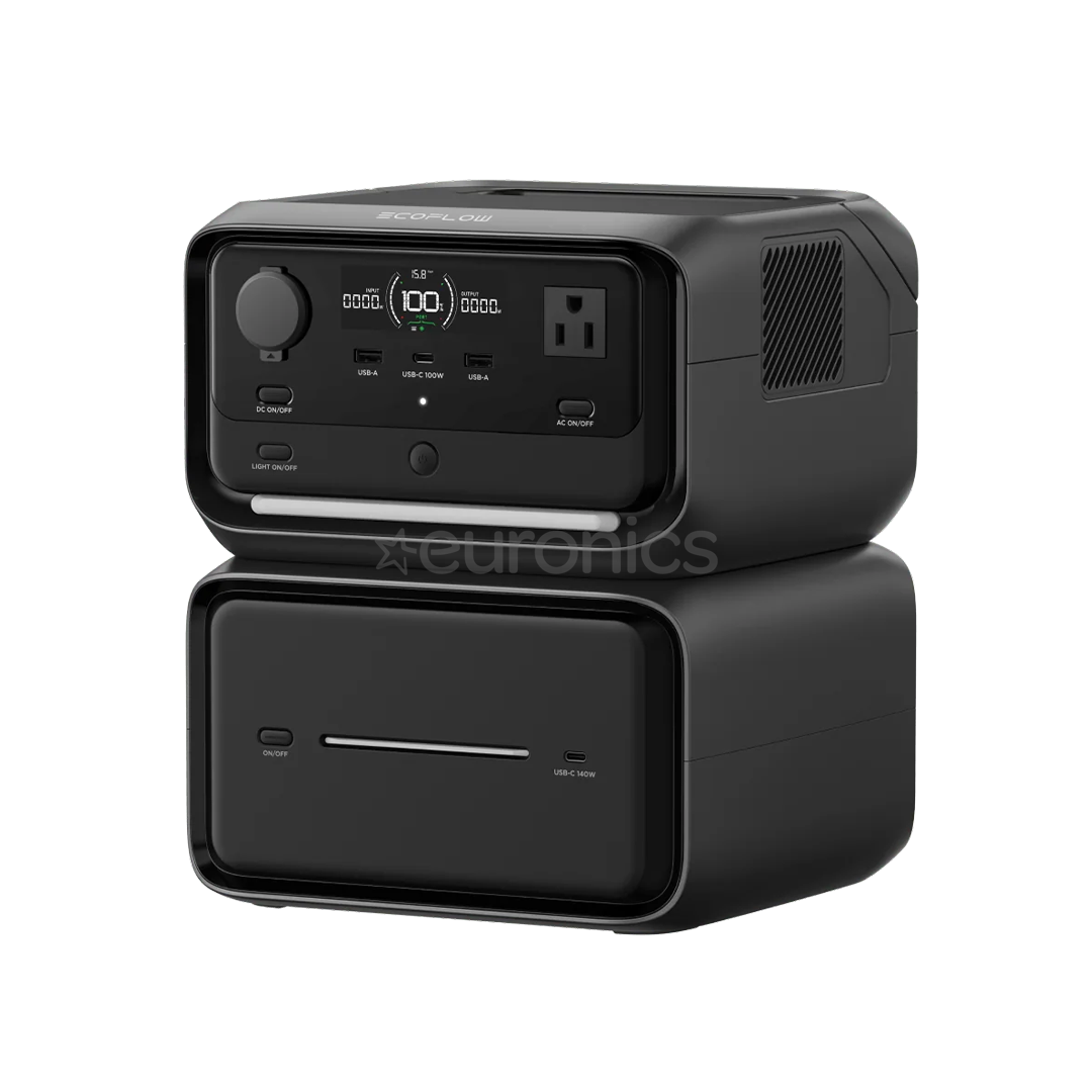 Ecoflow River 3 Max Plus, 858 Wh, black/gray - Power station