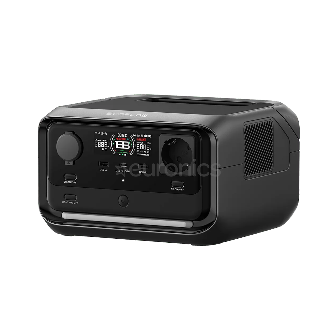 Ecoflow River 3 Max Plus, 858 Wh, black/gray - Power station