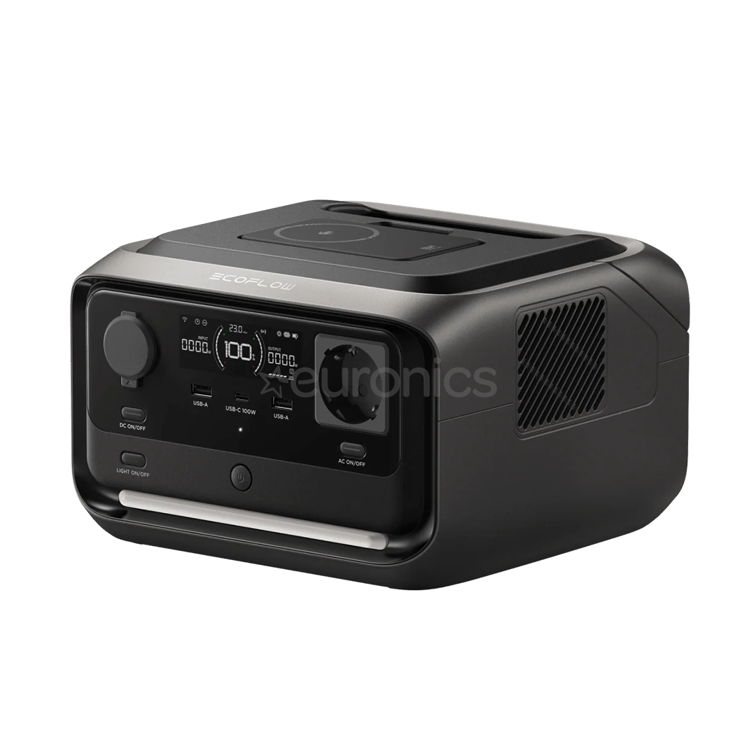 Ecoflow River 3 Max Plus Wireless, 858 Wh, black/gray - Power station