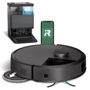 iRobot Roomba® Plus 505 Combo, Wet & Dry, melna - Robots putekļu sūcējs N185040/505+B