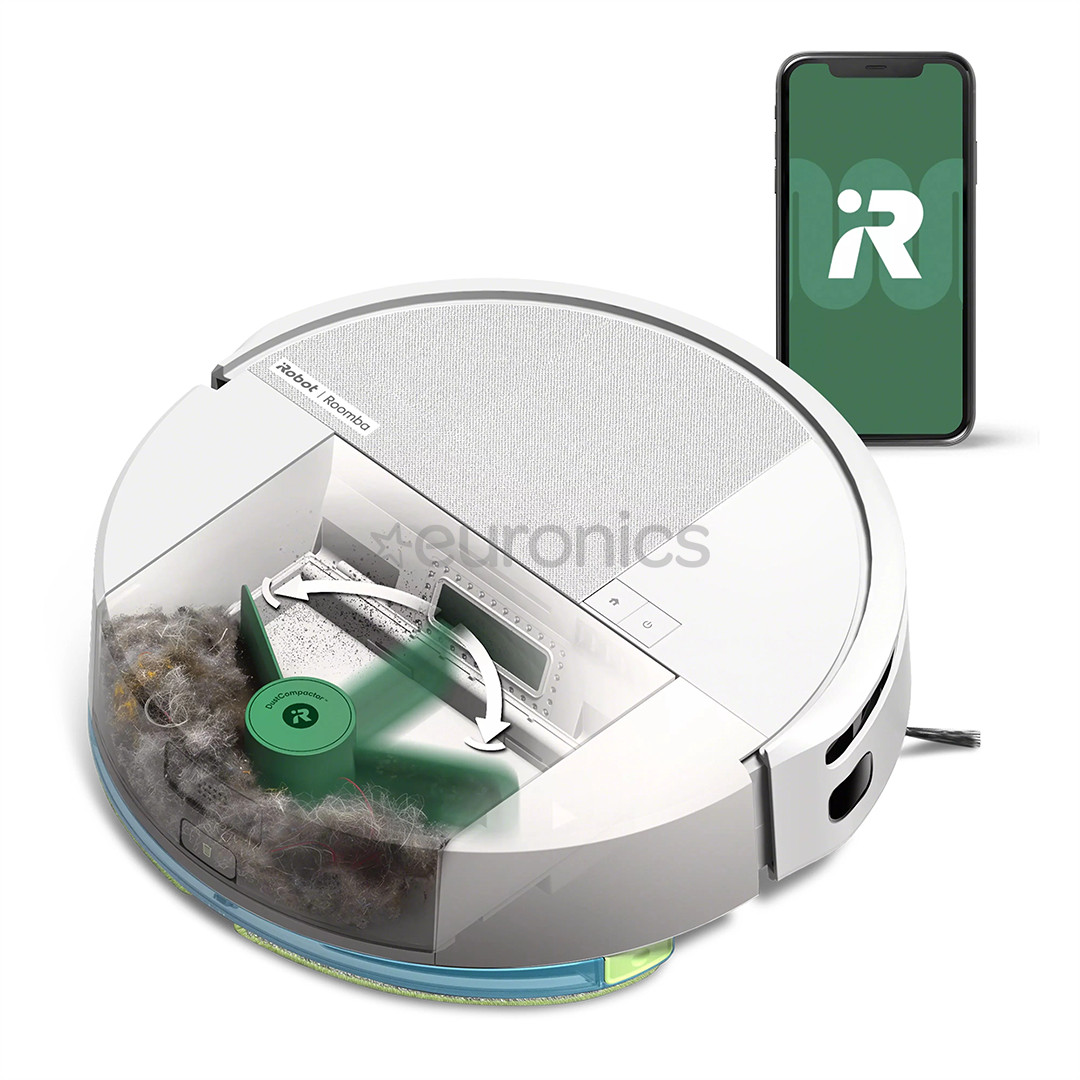iRobot Roomba 205 DustCompactor Combo, wet & dry, white - Robot vacuum cleaner