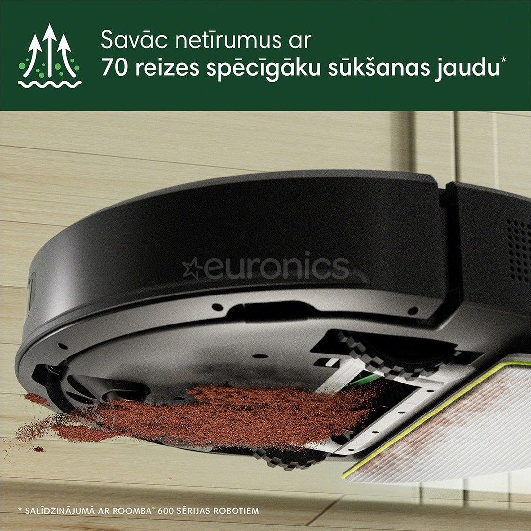 iRobot Roomba® 105 Combo, Wet & Dry, melna - Robots putekļu sūcējs