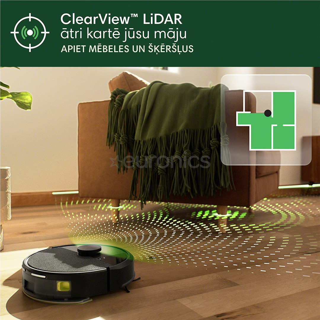iRobot Roomba® 105 Combo, Wet & Dry, melna - Robots putekļu sūcējs