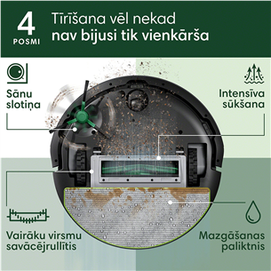 iRobot Roomba® 105 Combo+, Wet & Dry, black - Robot vacuum cleaner