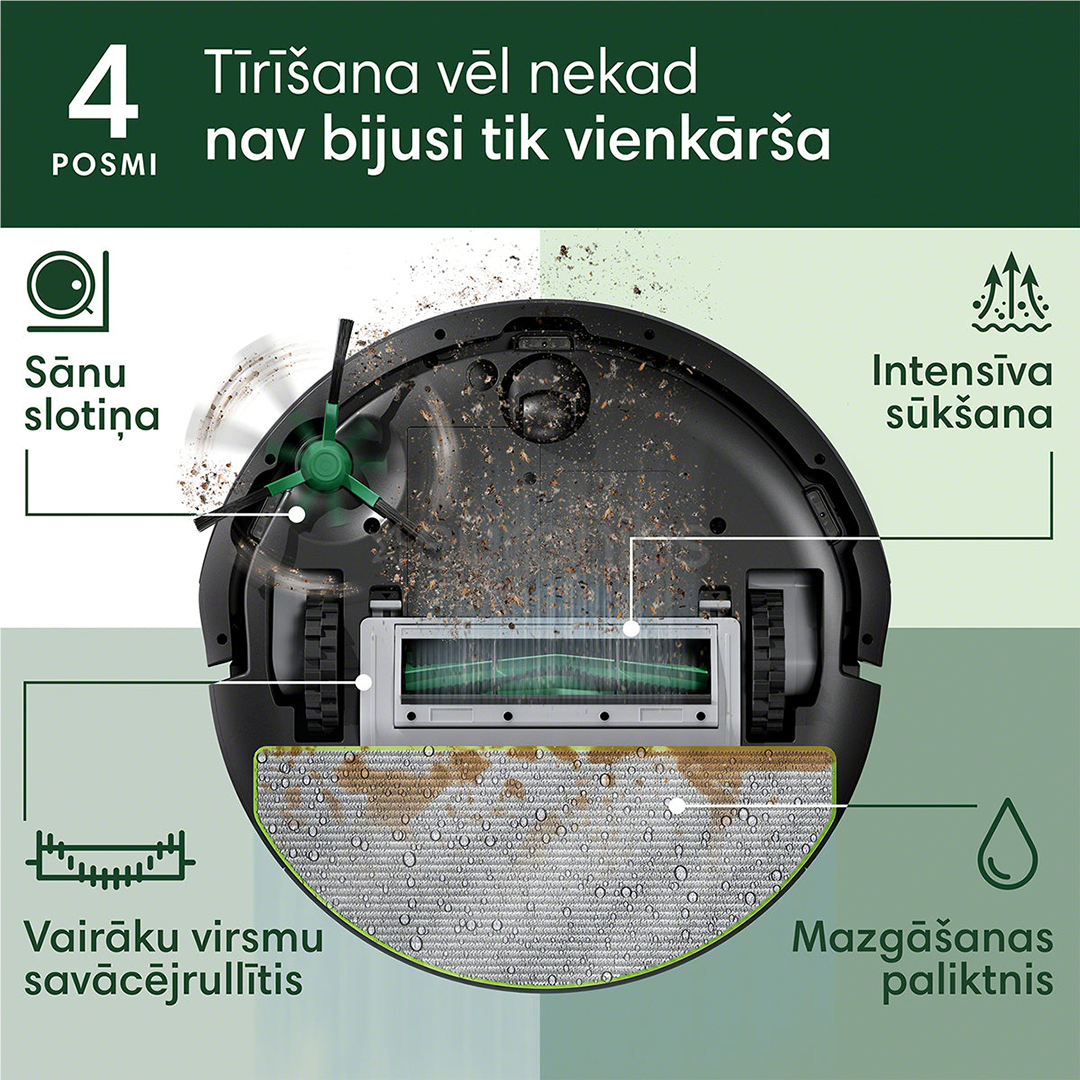 iRobot Roomba® 105 Combo+, Wet & Dry, black - Robot vacuum cleaner