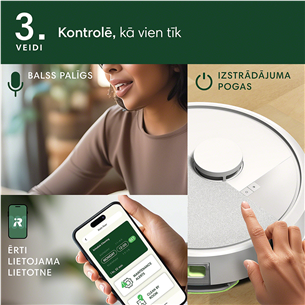 iRobot Roomba® 105 Combo+, сухая и влажная уборка, белый - Робот-пылесос