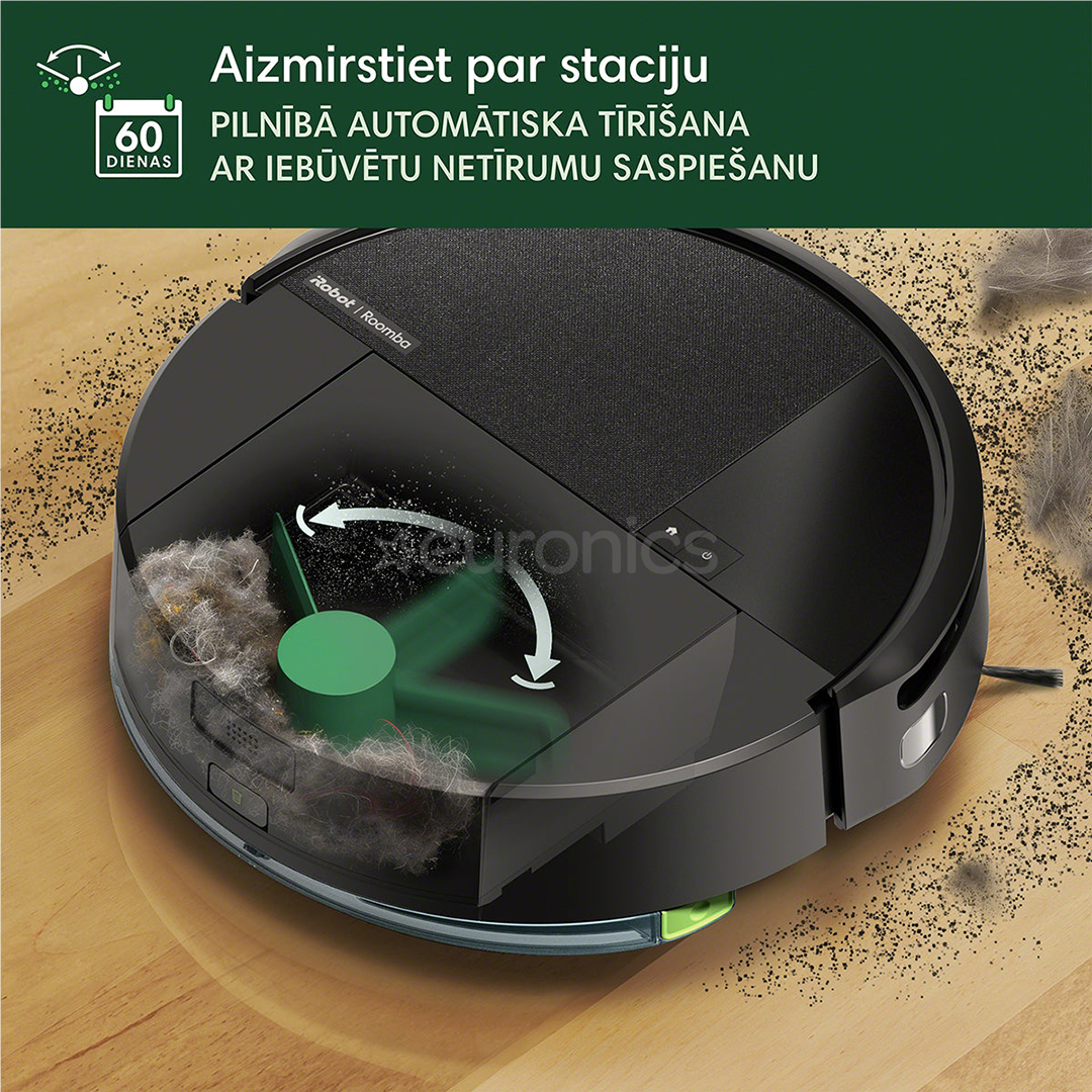 iRobot Roomba 205 DustCompactor Combo, wet & dry, black - Robot vacuum cleaner