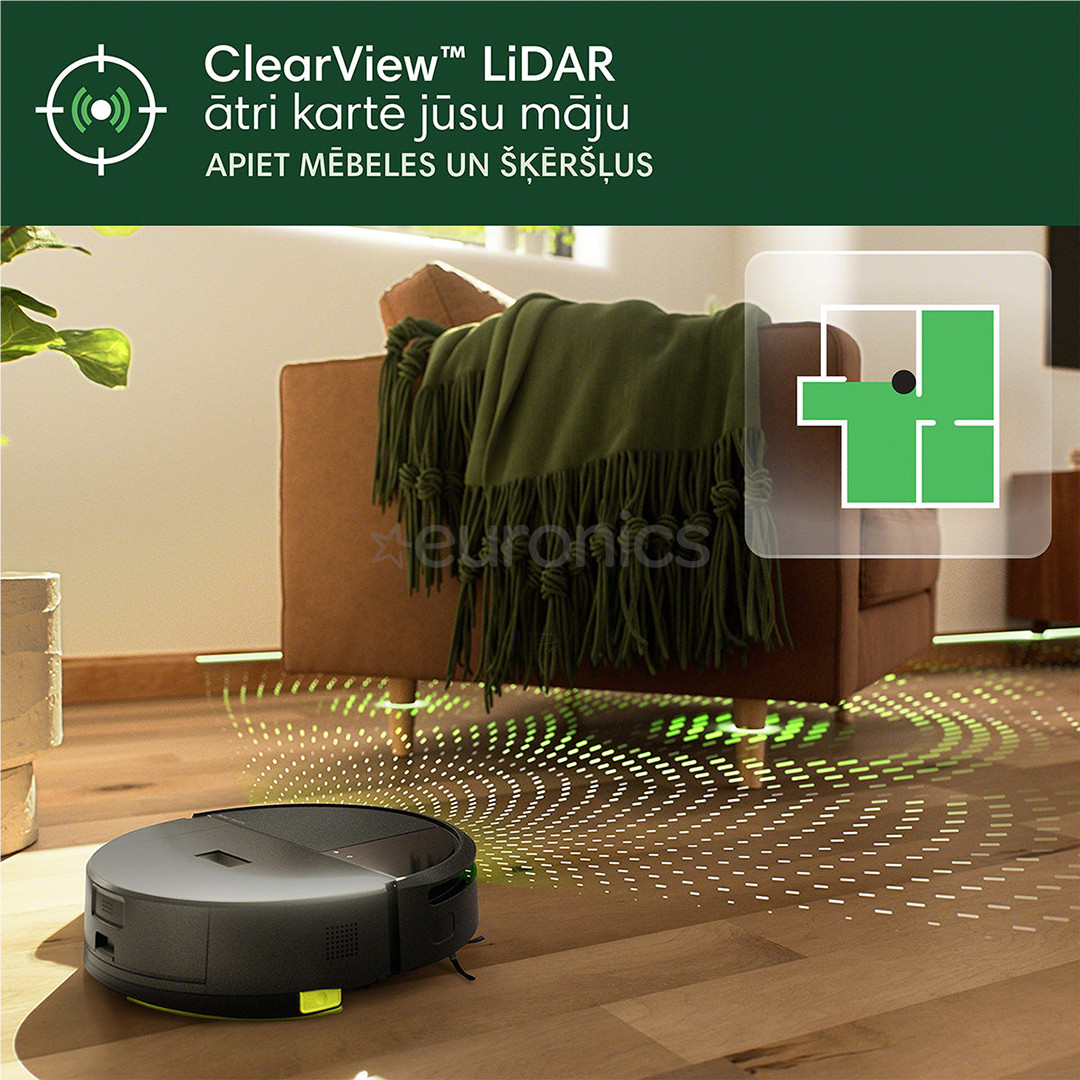 iRobot Roomba 205 DustCompactor Combo, Wet & Dry, melna - Robots putekļu sūcējs