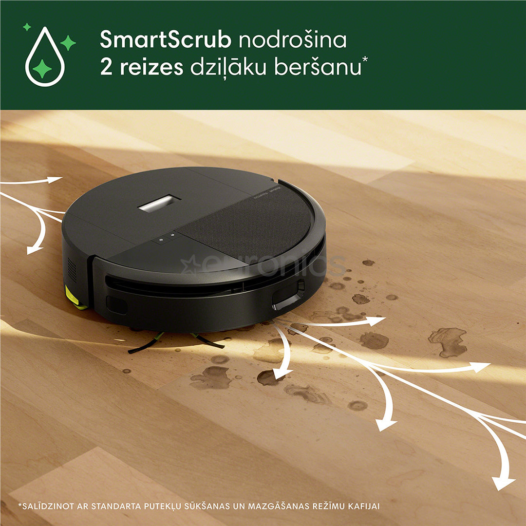 iRobot Roomba 205 DustCompactor Combo, Wet & Dry, melna - Robots putekļu sūcējs