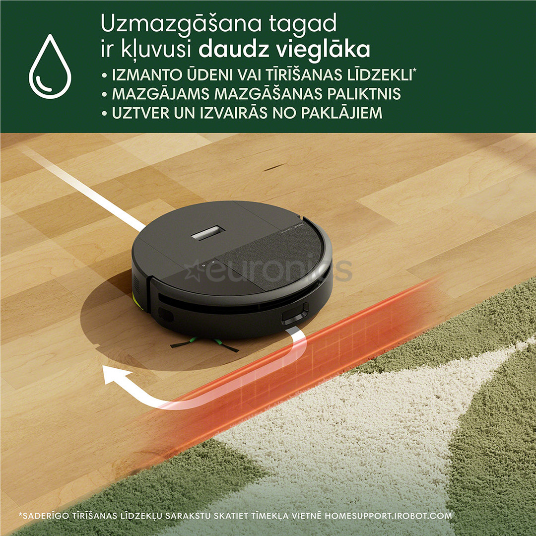 iRobot Roomba 205 DustCompactor Combo, Wet & Dry, melna - Robots putekļu sūcējs