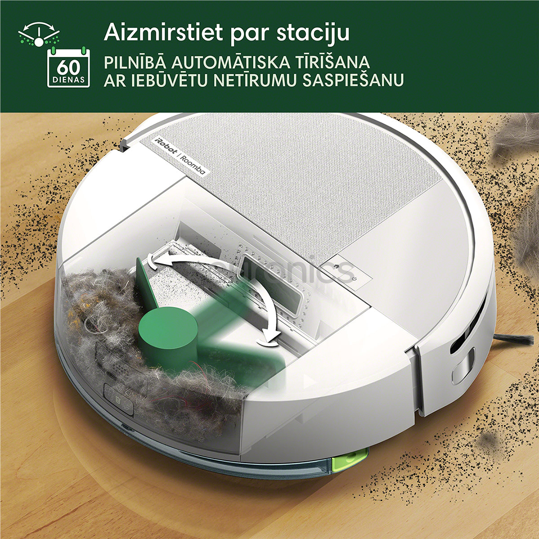 iRobot Roomba 205 DustCompactor Combo, wet & dry, white - Robot vacuum cleaner