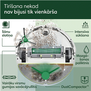 iRobot Roomba 205 DustCompactor Combo, wet & dry, white - Robot vacuum cleaner