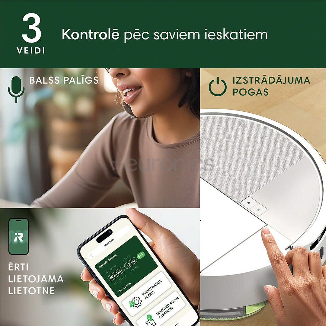 iRobot Roomba 205 DustCompactor Combo, wet & dry, white - Robot vacuum cleaner