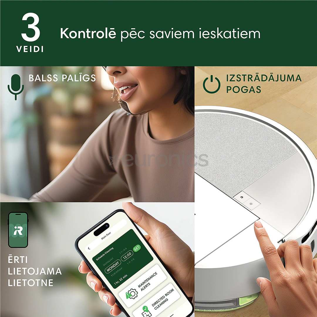 iRobot Roomba 205 DustCompactor Combo, wet & dry, white - Robot vacuum cleaner