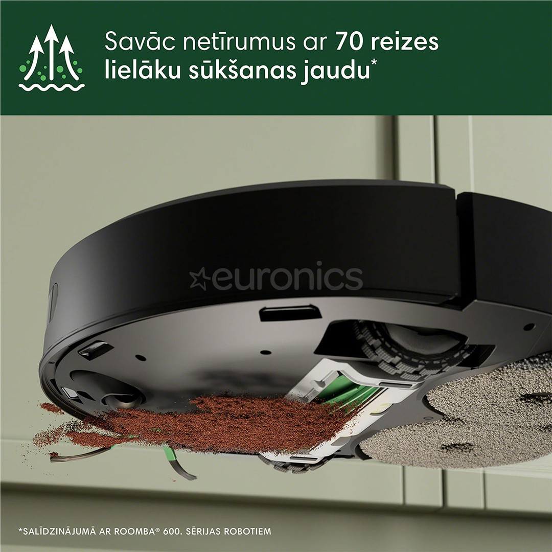 iRobot Roomba® Plus 405 Combo, сухая и влажная уборка, черный - Робот-пылесос