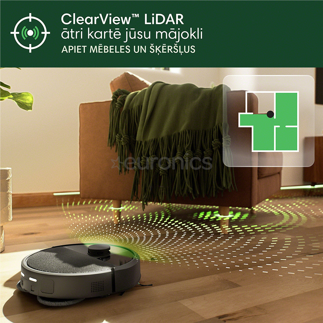 iRobot Roomba® Plus 405 Combo, сухая и влажная уборка, черный - Робот-пылесос