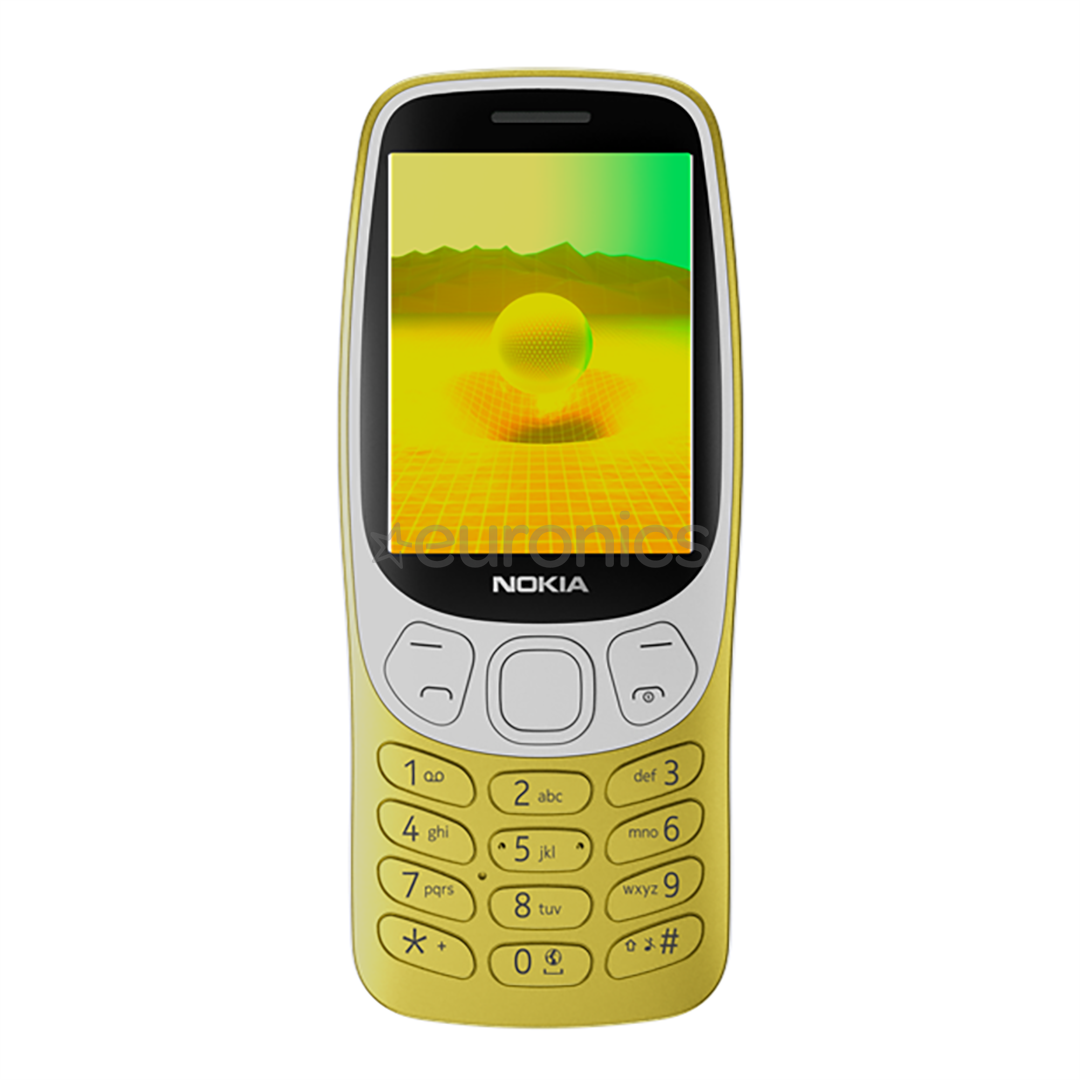 Nokia 3210 4G, Dual SIM, zelta - Mobilais telefons