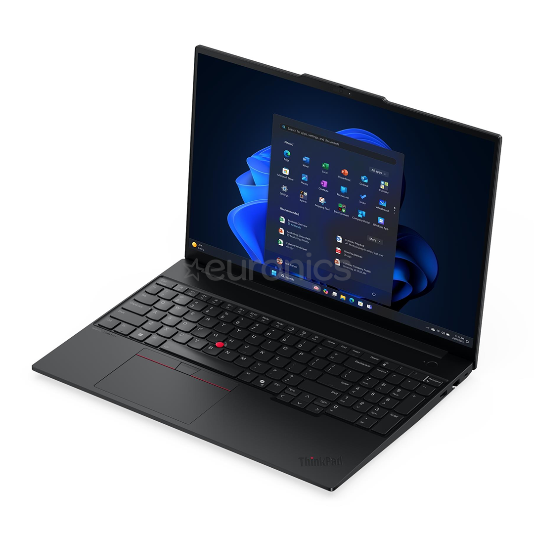 Lenovo ThinkPad E16 Gen 3, 16'', WUXGA, Ultra 5, 16 GB, 512 GB, W11P, ENG, melna - Portatīvais dators