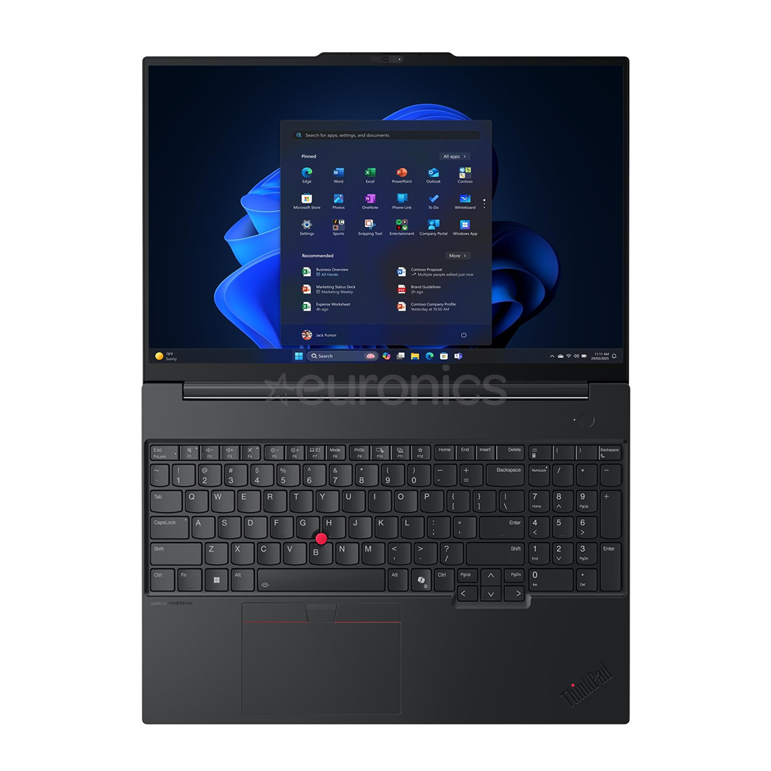 Lenovo ThinkPad E16 Gen 3, 16'', WUXGA, Ultra 5, 16 GB, 512 GB, W11P, ENG, melna - Portatīvais dators