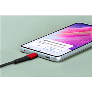 Hama Extreme Charging Cable, USB-A - USB-C, Nylon, 1.5 m, melns/sarkans - Vads