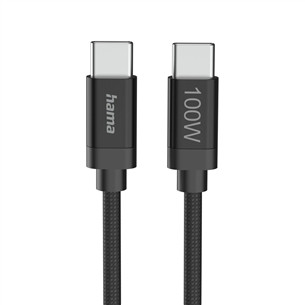 Hama Fabric Charging Cable, USB-C - USB-C, нейлон, 3 м, черный - Кабель 00201749