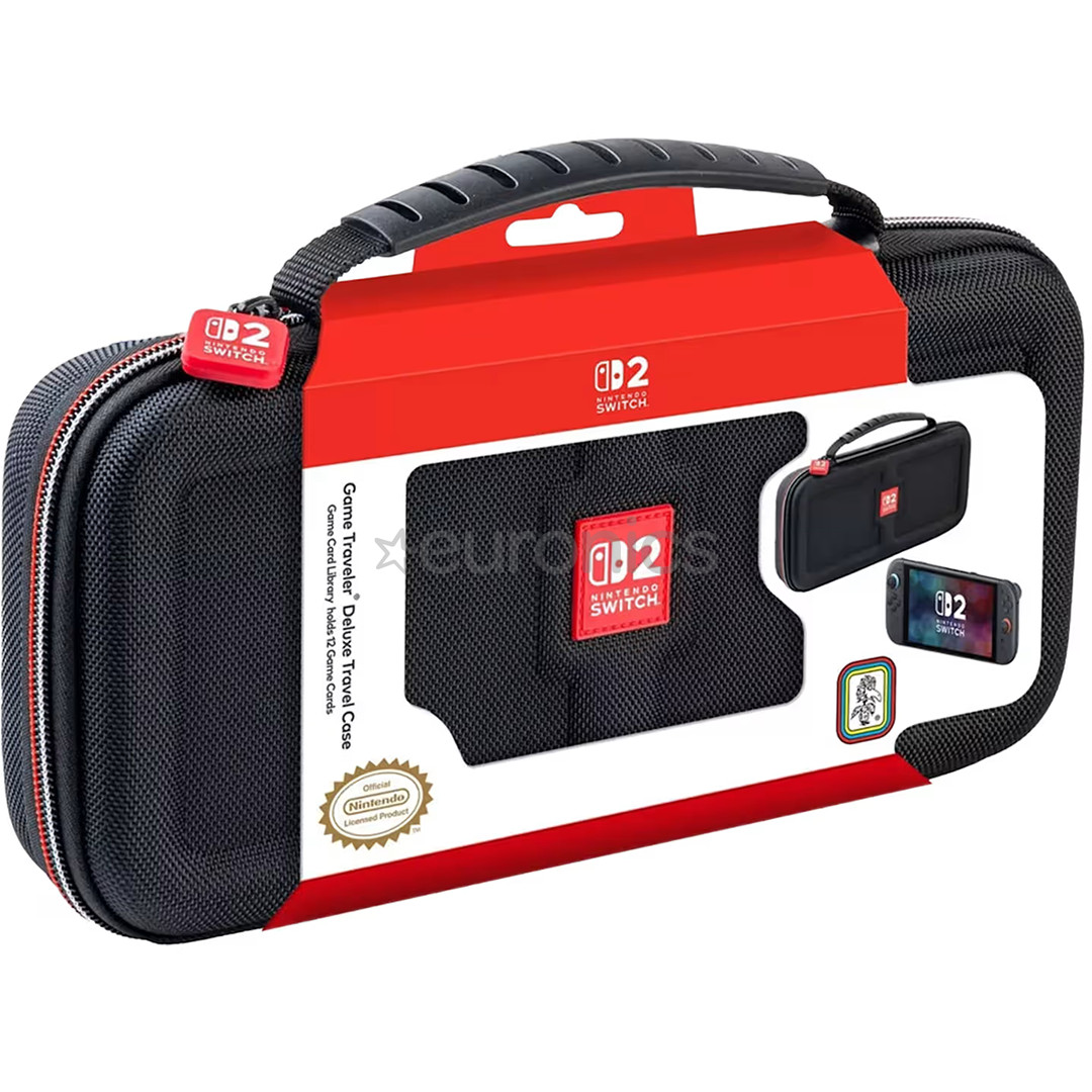 RDS Industries Deluxe Travel Case, Nintendo Switch/Switch 2, melna  - Futrālis spēļu konsolei
