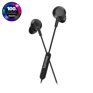Philips TAE5008BK, USB-C, mikrofons, melna - Austiņas TAE5008BK/00