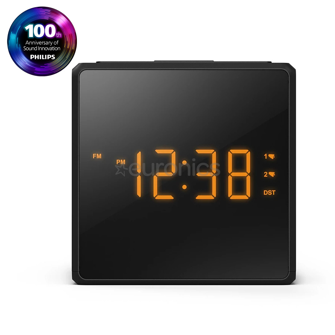 Philips TAR4500, melna - Radio pulkstenis