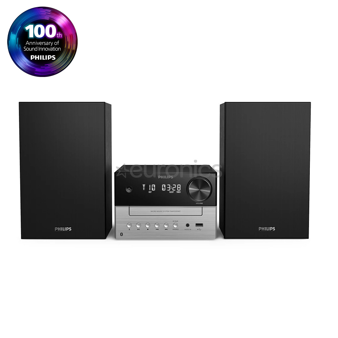 Philips TAM3205, 2.0, black/silver - Music system
