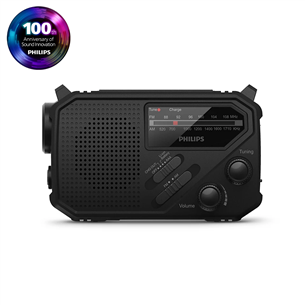 Philips TAR1609, black - Portable radio with flashlight TAR1609/00