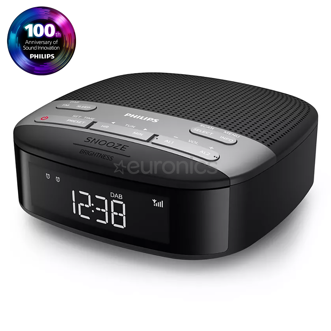 Philips TAR3505, FM, DAB+, черный - Радиочасы